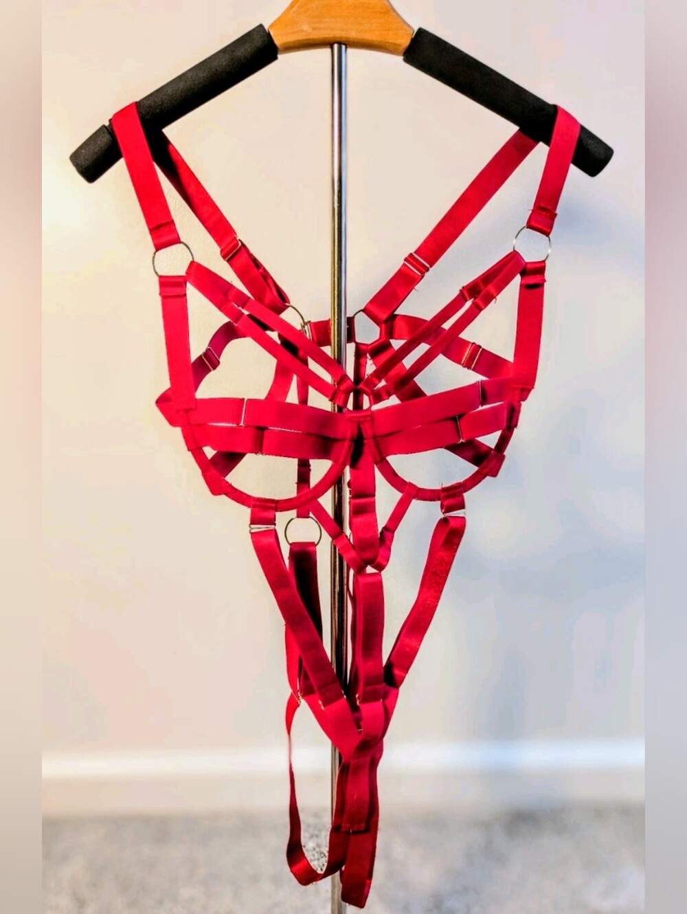 Sexy Lingerie Small One-Piece Hollowed-Out Bandage Push-Up Babydoll